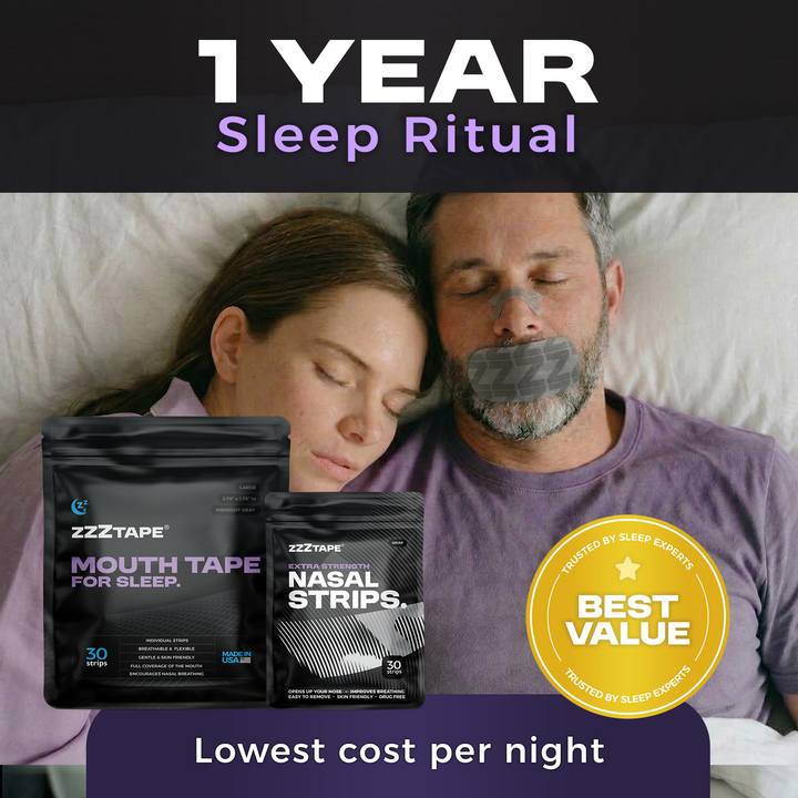 1-Year: Mouth Tape &amp; Nasal Strips Bundle