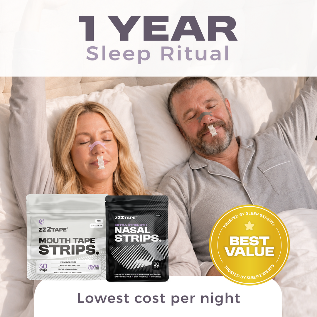 1-Year: Mouth Tape &amp; Nasal Strips Bundle