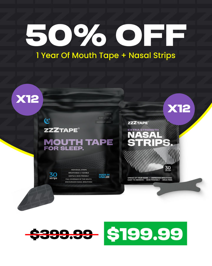 1 Year Mouth Tape + Nasal Strips Bundle