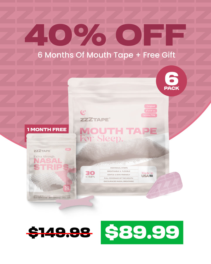 6 Month Mouth Tape Bundle + Free Nasal Strips