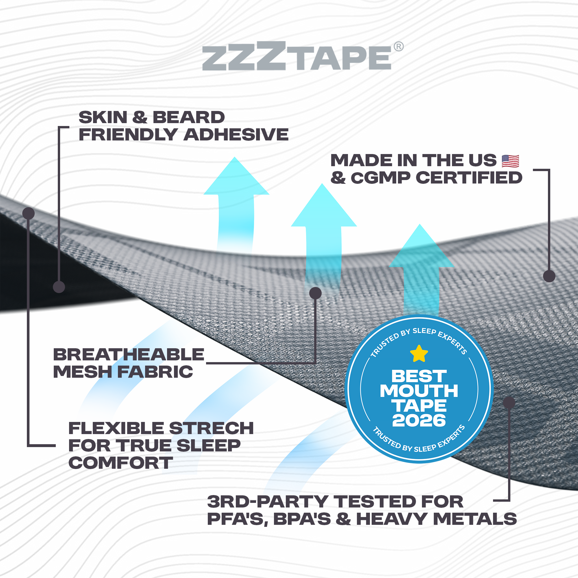 ZzzTape made in USA mouth tape for sleep